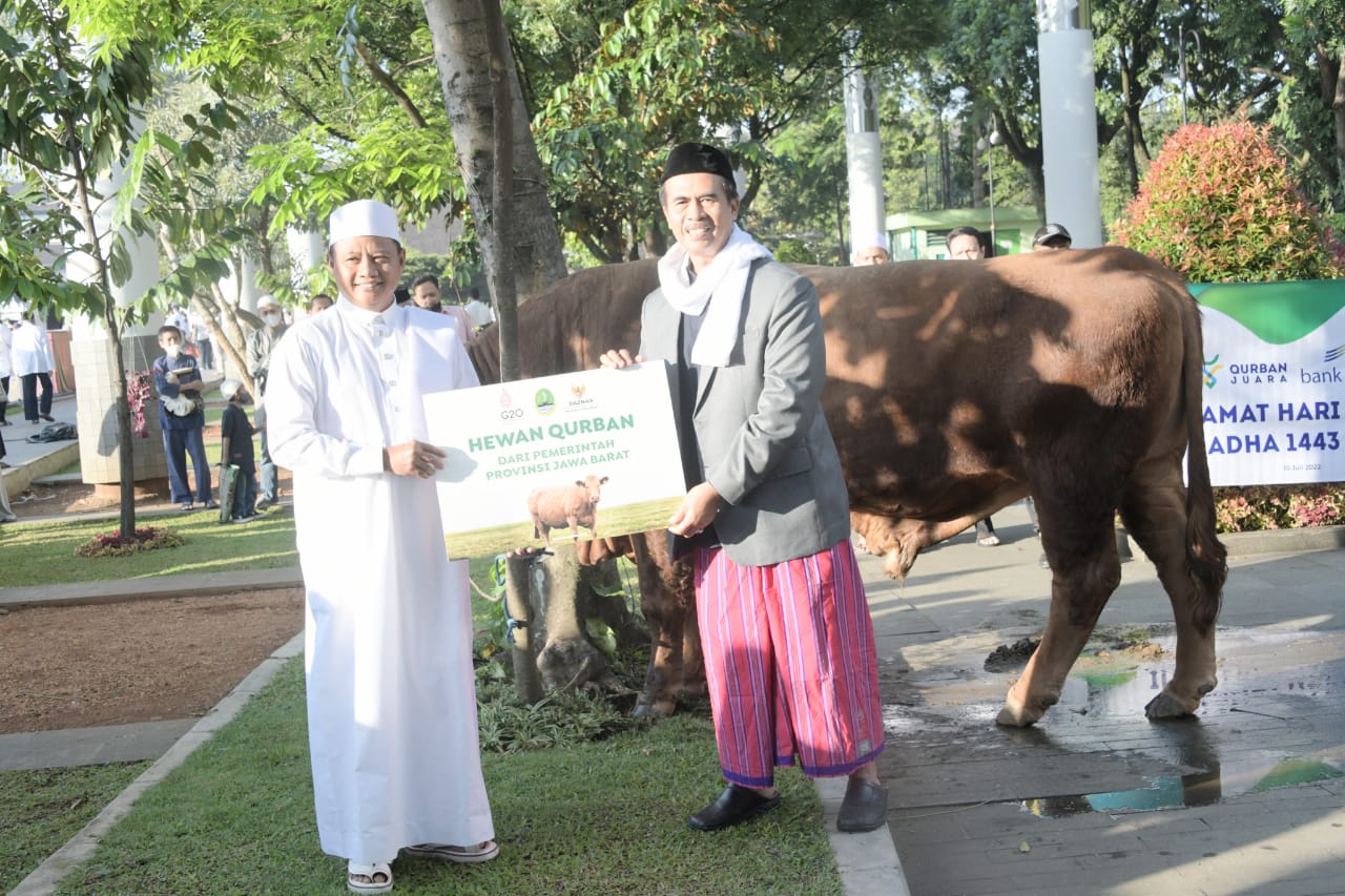 BAPPEDA JABAR - Pemda Provinsi Jabar Serahkan Bantuan Sapi Satu Ton