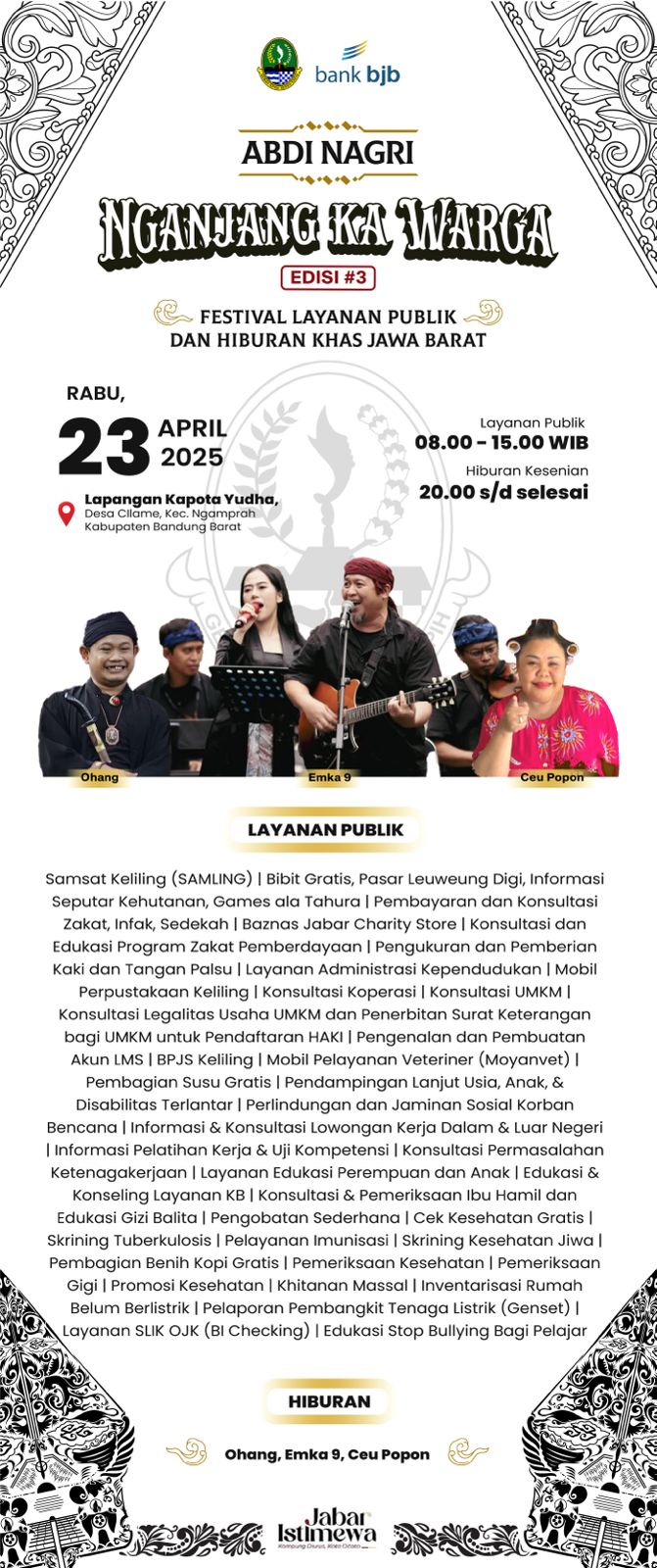 BAPPEDA JABAR - ABDI NAGRI NGANJANG KA WARGA<br>Edisi Ketiga Siap hadir di Ngamprah